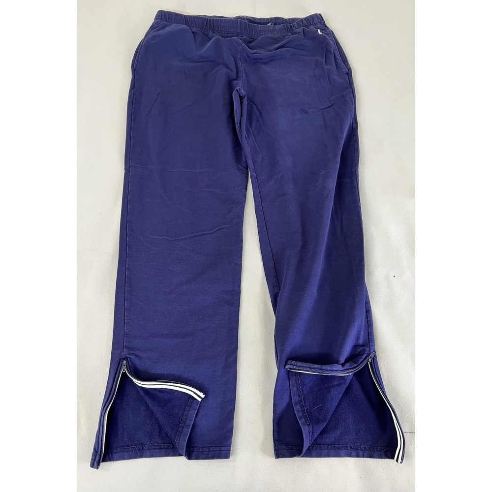Vintage Polo Ralph Lauren Baggy Sweatpants Men's XL Navy Blue Ankle Zip Pony Y2K